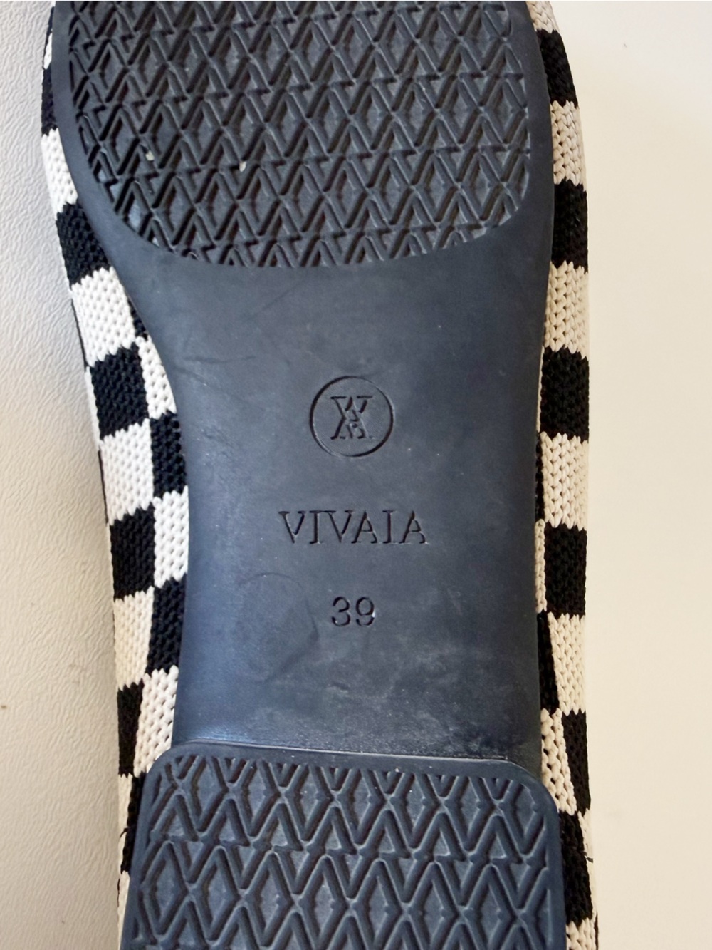 Vivaia Shoes Margot 2.0 Black & White Checker Knit Ballet Flats Chic Preppy 8 - Picture 13 of 15